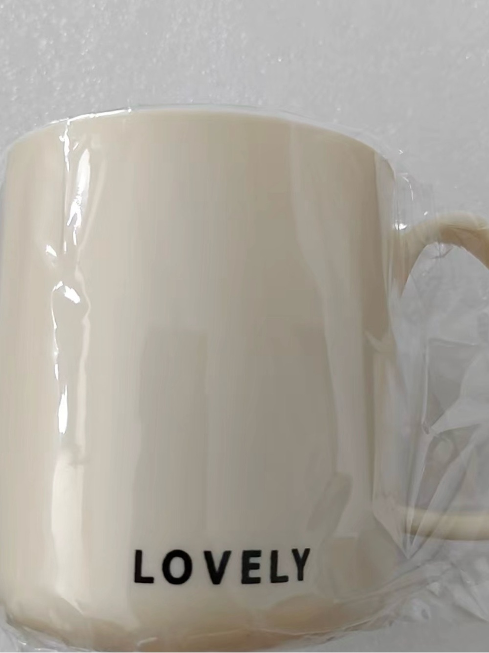 Lovely Ceramic Coffee Mug in Cream - Brand
